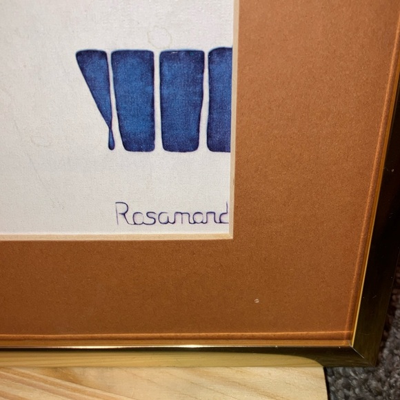 Christine Rosamond “Blue Ice” Lithograph Framed Artwork 8.25” X 10.25” 1970’s - Picture 2 of 11